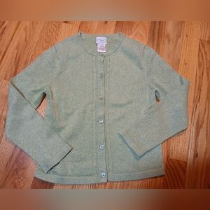 Sweater Sparkle Green Talbots Size 6/7